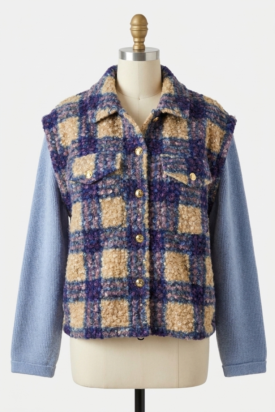 NEW ANNIEWEAR mixed media jacket in multi
